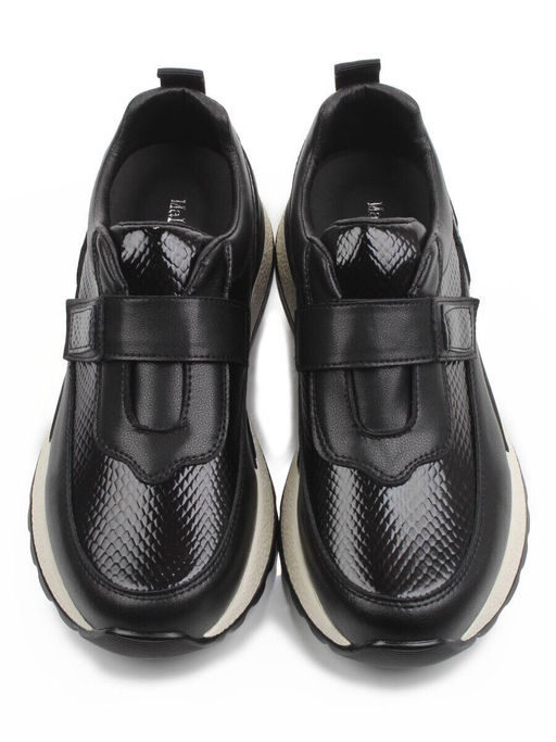 03-A238-1 BLACK Кроссовки женские (натуральная кожа)