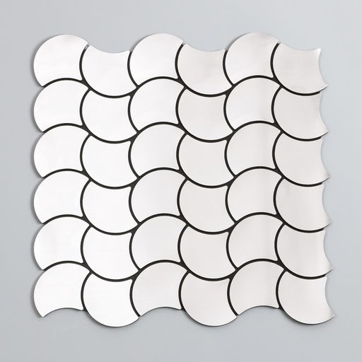 Наклейка интерьерная «Волны», декор на стену, серебро, 30×30 см