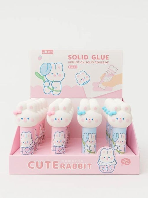 Клей канцелярский "Funny bunny", mix (9 г), шоу-бокс 24 шт