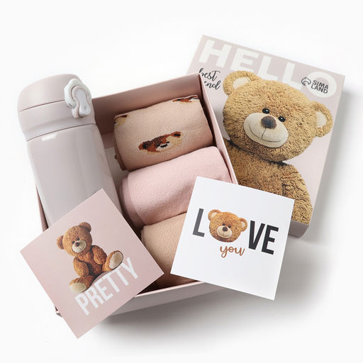 Подарочный набор KAFTAN Hello: термос и носки 3 пары, размер 37-39 (23-25 см)