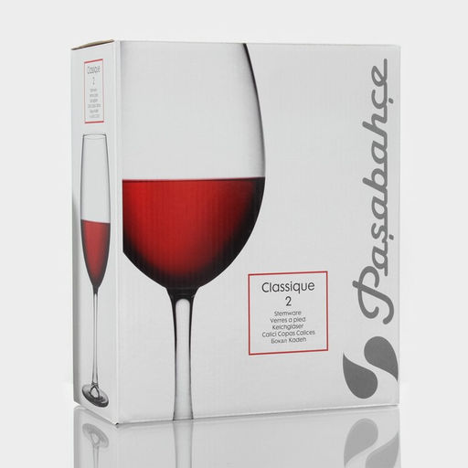 Бокалы для вина Paşabahçe Classique, 630 мл, набор 2 шт., стекло, прозрачные