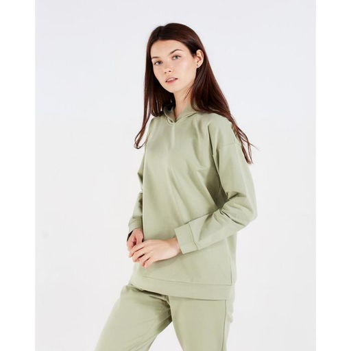 Костюм спортивный женский: худи, брюки, MINAKU: Casual Collection, размер 44, фисташковый