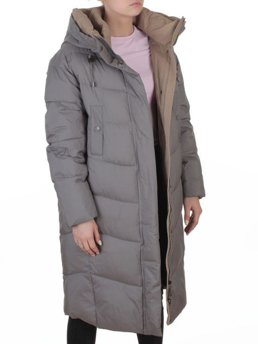 8867 GRAY Пальто зимнее женское (200 гр. холлофайбер)