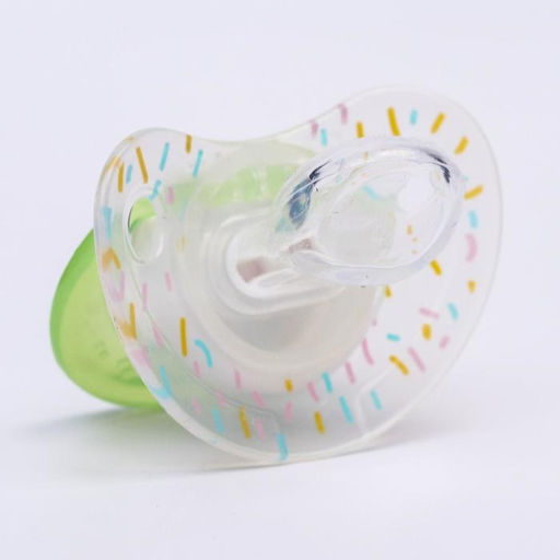 Соска-пустышка ортодонтическая, силикон, от 3 мес., Кошечка, цвет зеленый - Крошка я фото 3