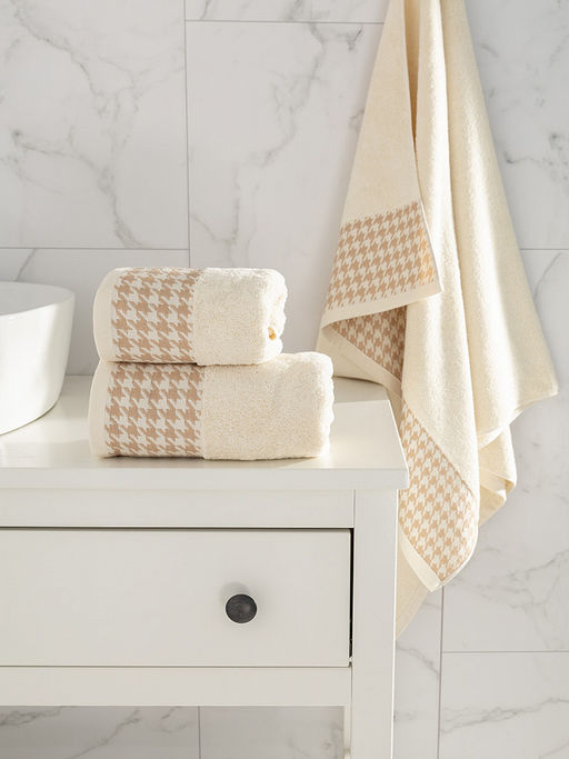 Полотенце для тела 70x130 молочный махровая ткань