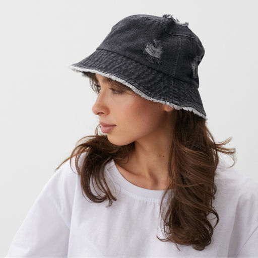 Панама унисекс MINAKU джинсовая, чёрная, размер 56-58