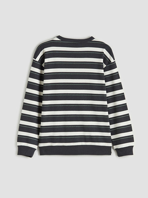 Bisiklet Yaka ?izgili Erkek ?ocuk Ti??rt