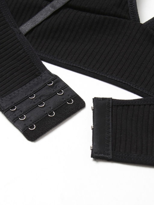 Комплект нижнего белья женский (топ, трусы) Collorista, чёрный, размер 46-48