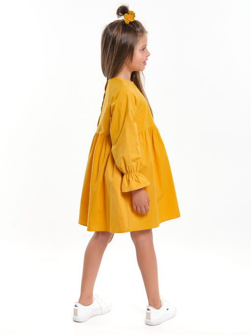 Платье нарядное хлопковое UD 7939 горчичный - Mini maxi фото 2