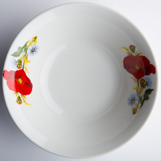 Ф_Миска 550мм ф653 Идиллия "Маки красные" арт. ДБ_4С0329/1 /ДОБРУШСКИЙ
