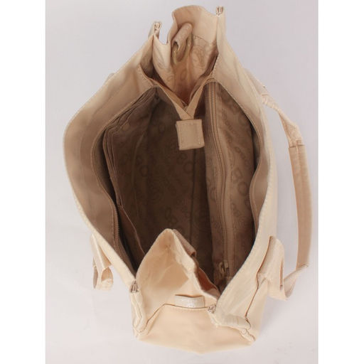 Сумка женская текстиль BoBo-8112-1, 1отд+еврокарман, плечевой ремень, бежевый 265884  фото 3