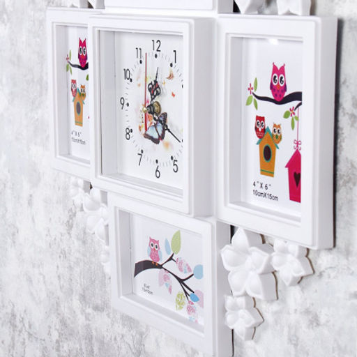 Фоторамка коллаж с часами / 083 /уп 18/ 4 фото - Галеонтрейд фото 2