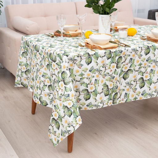 Скатерть Этель Camellia, 149?250 см, хлопок 100%, саржа 190 г/м?
