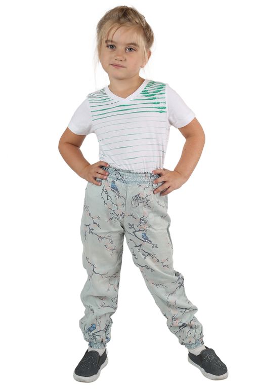 Детские штаны алладины для девочек  удобная резинка на пояске и манжетах №329