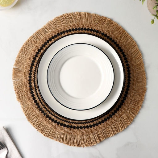 Цена за 10 шт. Салфетка сервировочная Африка, d=35 см, цвет чёрный - Simaland фото 9