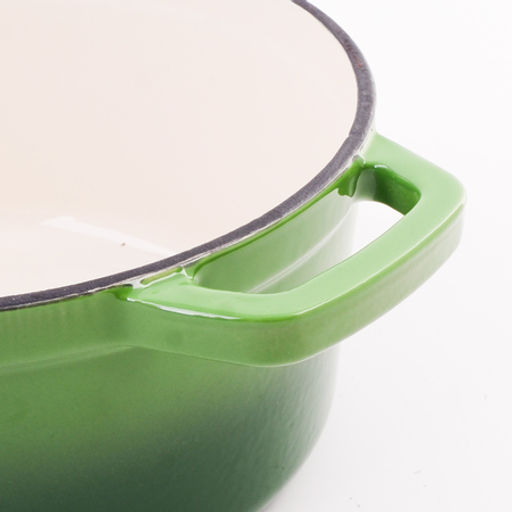 40628 Кастрюля чугун 2,6 л эмаль/покрытие зелёная MB (х2) - Mayer&boch фото 4