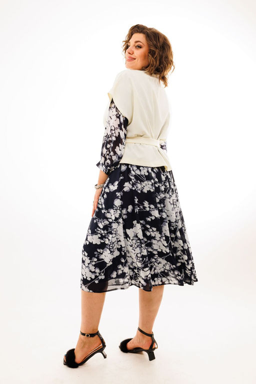 Блуза ANELLI 1363 птица белая  фото 8