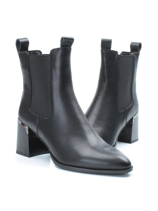 01-PCT161-1 BLACK Ботинки Челси демисезонные женские (натуральная кожа, байка) - Фабричный китай фото 12