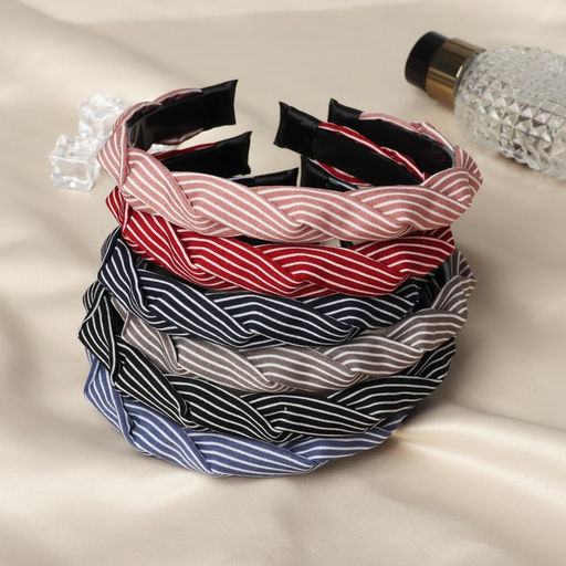 Цена за 2 шт. Ободок для волос «Амалия», полосы, 2 см, МИКС