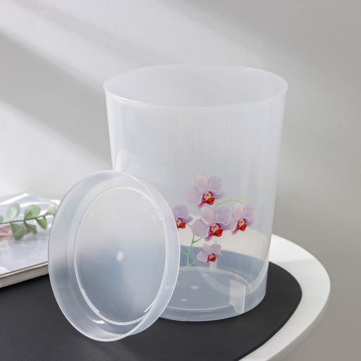 Горшок для орхидей с поддоном, 3.5 л, пластиковый, прозрачный