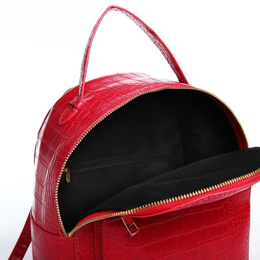 Рюкзак женский из искусственной кожи на молнии, 1 карман, цвет фуксия - Simaland фото 4