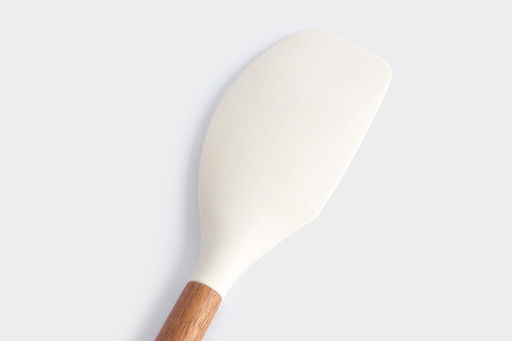 Лопатка-шпатель, 32 см, силикон/дерево, молочный, Wenge - Anna lafarg фото 4