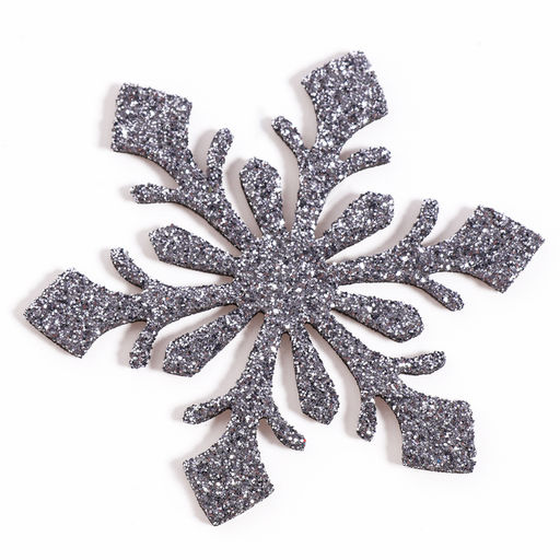 Новогодний декор «Снежинки», набор 9 шт., цвет серебро