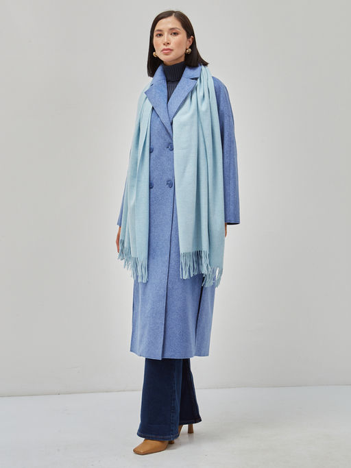 В составе шерсть и кашемир! теплый двусторонний палантин - Tantino фото 2