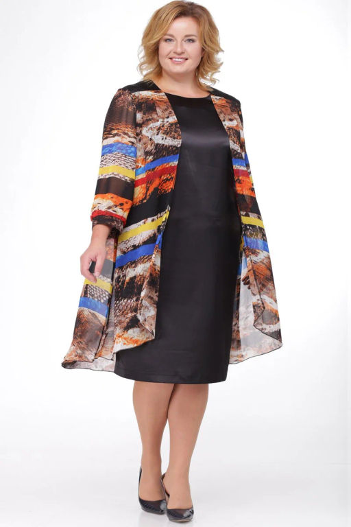 Платье с имитацией накидки - Almond фото 3