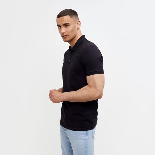 Футболка поло мужская MINAKU REGULAR FIT: чёрная, р-р 42