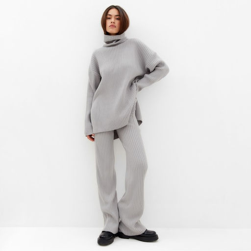 Костюм женский (свитер, брюки) MIST, размер 48-50 (L), серый