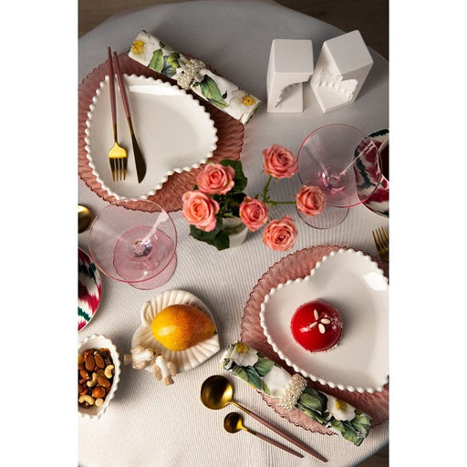 Тарелка Magistro Сердце, d=30 см, фарфор, белая