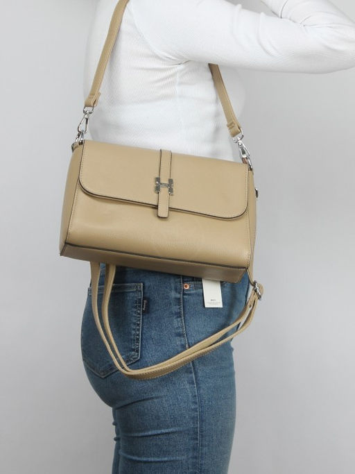 Сумка женская искусственная кожа YDR-2793, 1отд+карм/пер, плечевой ремень, бежевый. SALE 264118 - Adelia фото 9