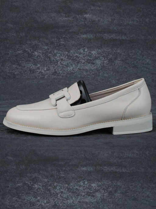 03-DJ32-1 BEIGE Лоферы женские (натуральная кожа) - Фабричный китай фото 7