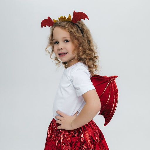 Карнавальный набор «Королева драконов»: крылья, юбка, ободок, красный