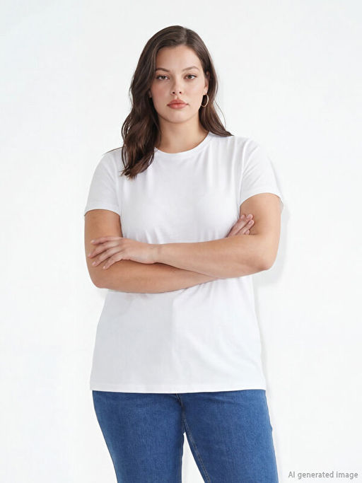 Bisiklet Yaka Kad?n Ti??rt