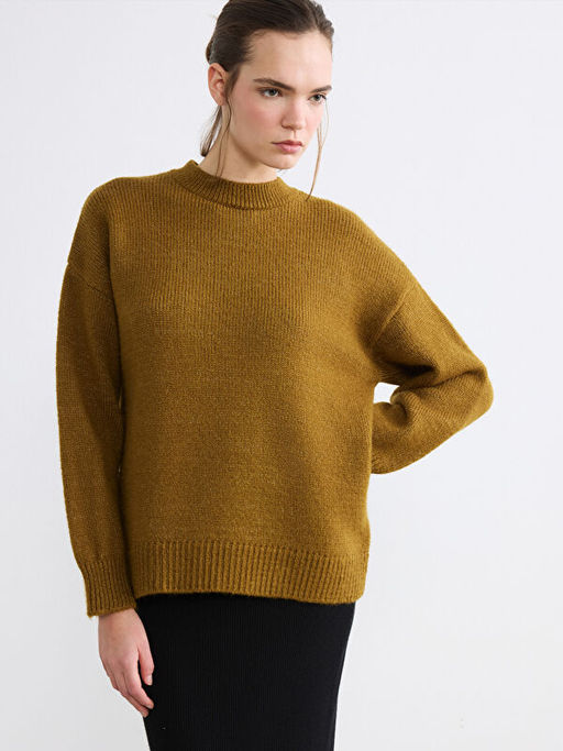 Bisiklet Yaka Kad?n Triko Kazak