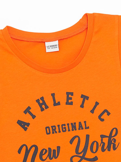 Bisiklet Yaka Bask?l? Erkek ?ocuk Atlet - Waikiki фото 2