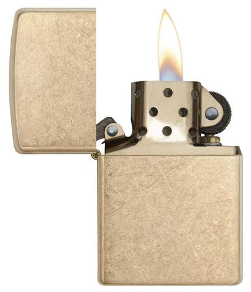 Зажигалка Armor с покрытием Искусственно состаренная латунь | Tumbled Brass ZIPPO 28496