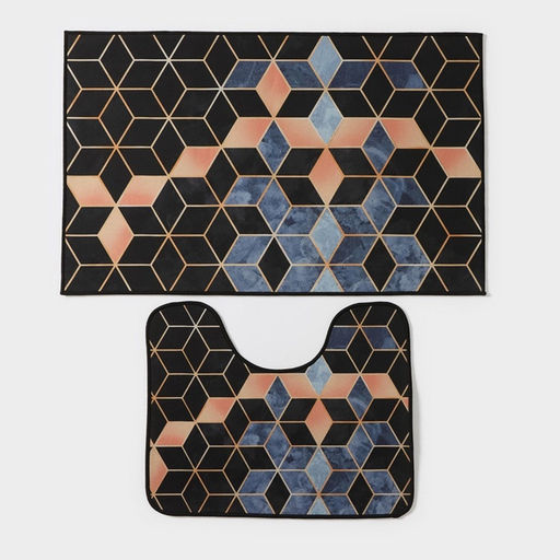 Набор ковриков для ванной и туалета Доляна Бурлеск, 2 шт., 5080 см, 4050 см  фото 15