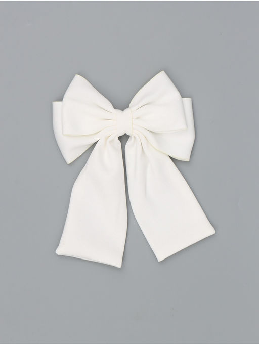 Бант для волос на заколке с лентами, белый, Коты аристократы