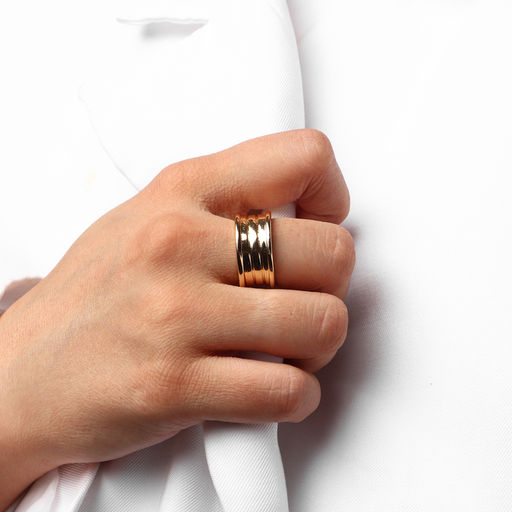 Кольцо металл Тренд катушка, цвет золото, размер 16 - Qf фото 3