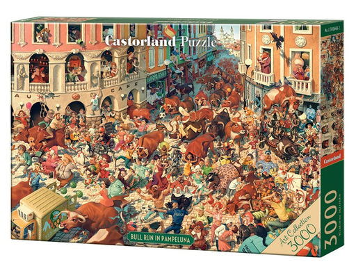 Castorland. Пазл 3000 арт.C-300648 "Бег быков в Памплоне"