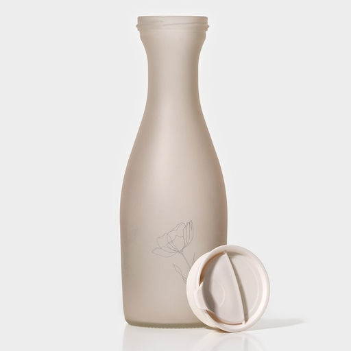 Кувшин для воды Renga «Рози», 1 л, 9.5×29.3 см, стекло, розовый