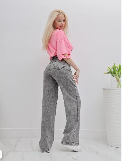 Джинсы палаццо широкие трубы