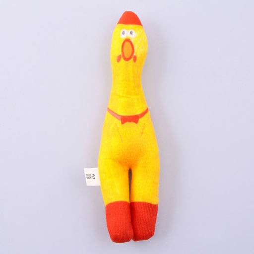 Игрушка для собак с пищалкой Курица из текстиля, 21 х 6,8 см