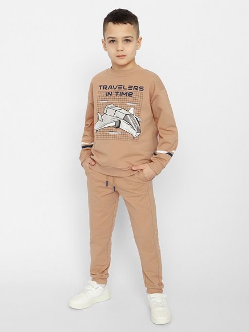 CRB wear/CSKB 90161-31-353 Комплект для мальчика (джемпер, брюки),бежевый/Ex.Cherubino