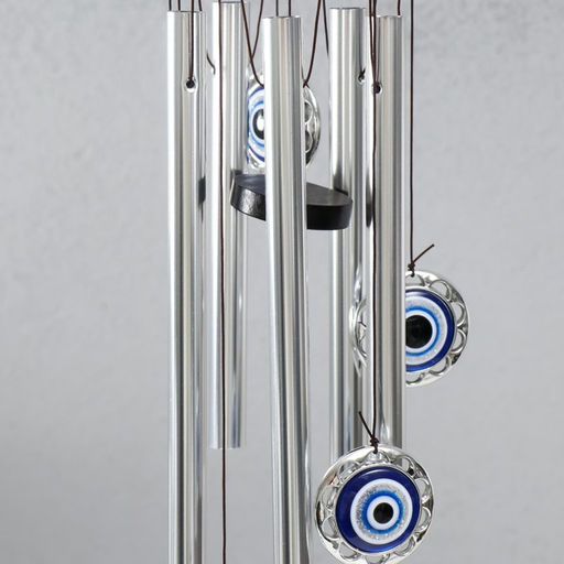 Музыка ветра «От сглаза», металл, 5 трубок, глазки, 60 см