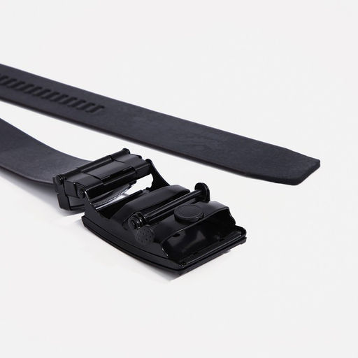 Ремень мужской, ширина 3,5 см, автомат, пряжка тёмный металл, цвет чёрный - Simaland фото 3