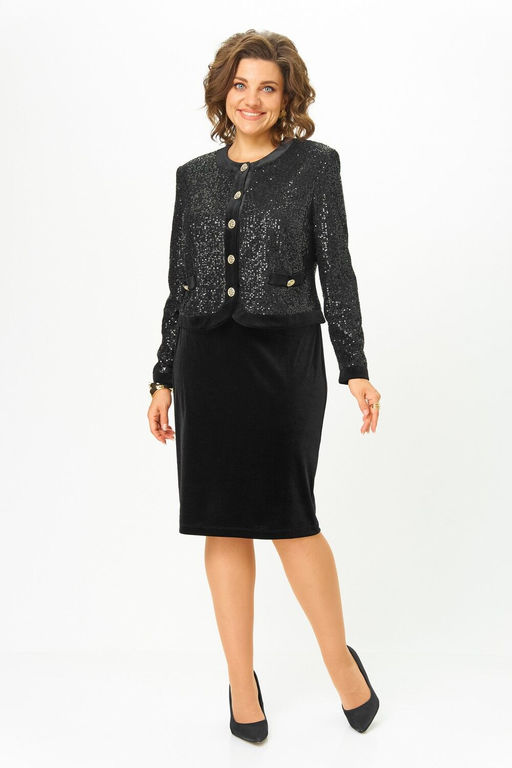 Костюм Svetlana Style 2302 черный бархат